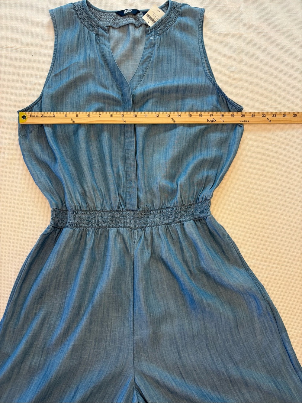Lands' End Soft Indigo Sleeveless Jumpsuit - Picture 8 of 14